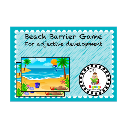 Barrier Game for adjective development at the Beach